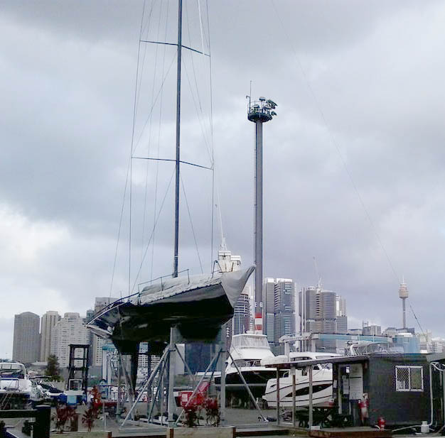 Boat Yard with Sydney Skyline